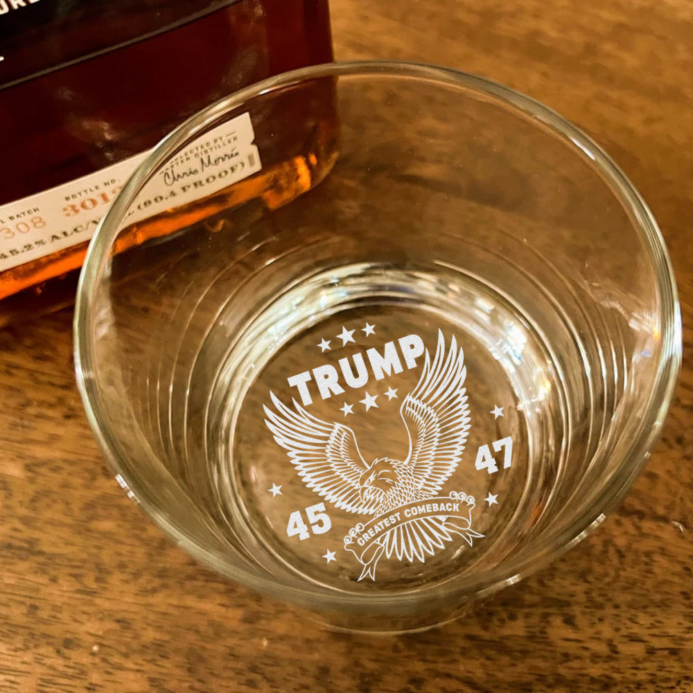 Trump You Missed Twice Engraved Whiskey Glass HO82 65304