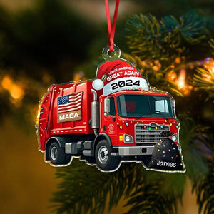 Garbage Truck Make America Great Again 2024 Acrylic Ornament HO82 65364