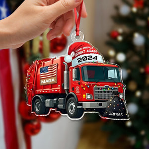 Garbage Truck Make America Great Again 2024 Acrylic Ornament HO82 65364