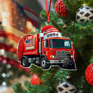 Garbage Truck Make America Great Again 2024 Acrylic Ornament HO82 65364