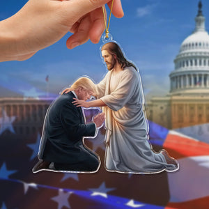 God Save The King, President Trump Acrylic Ornament Christmas Gift For Trump Fans HA75 63886