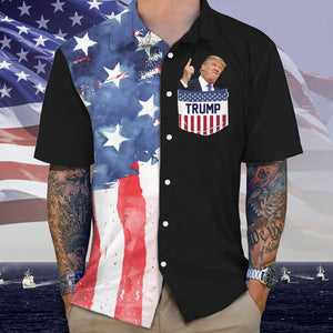 Custom Photo U.S Pocket Trump Hwaii Shirt TA29 62493