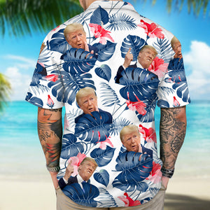 Custom Photo Trump Face Hawaiian Shirt TA29 62495