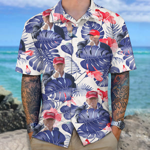 Custom Photo Trump Face Hawaiian Shirt TA29 62495