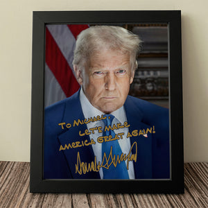 Custom Name President Trump Make America Great Again Picture Frame TH10 64347